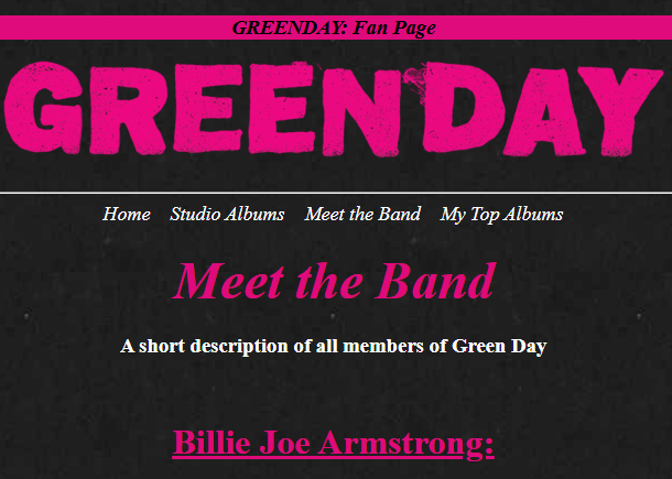 Greenday Fanpage Project